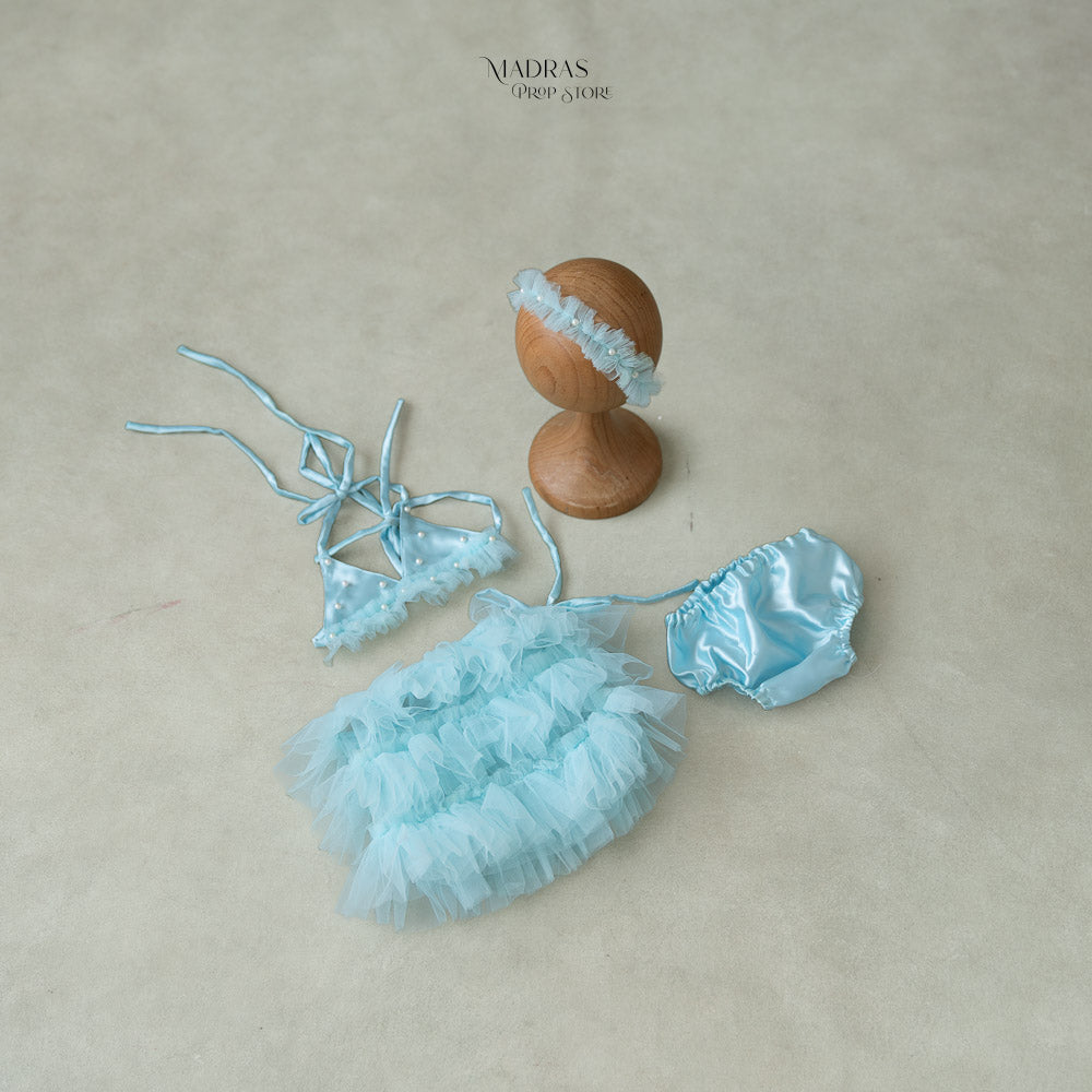 Rental - 4PC Tutu Skirt set Blue