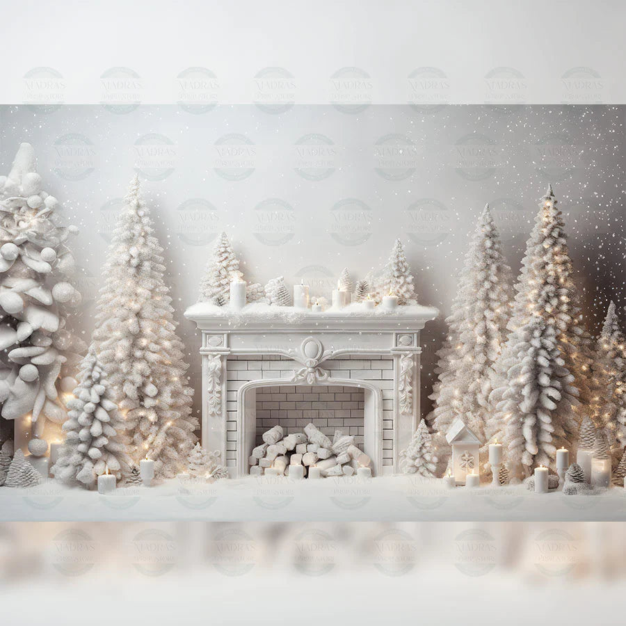 CLASSIC WHITE CHRISTMAS - BABY PRINTED BACKDROPS
