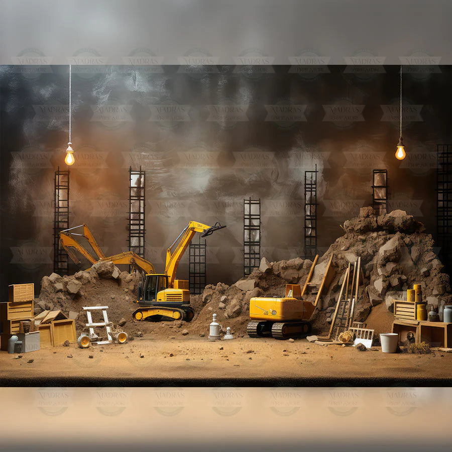 CONSTRUCTION SITE - BABY PRINTED BACKDROPS