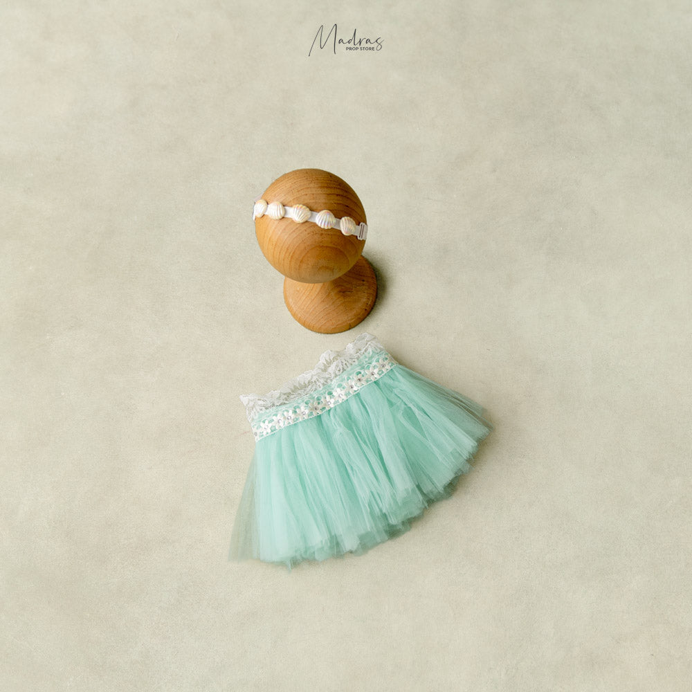 2pc Tutu With Floral Belt | Newborn
