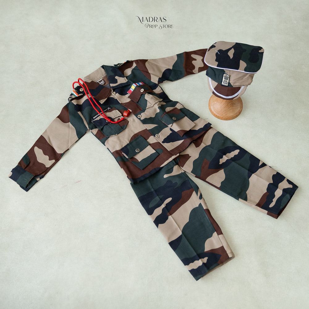 Rental - Military Outfit - 9 To 12 Months - National Flag Included