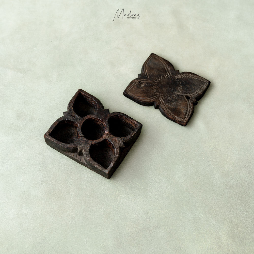 Rental - Floral Wooden Spice Box