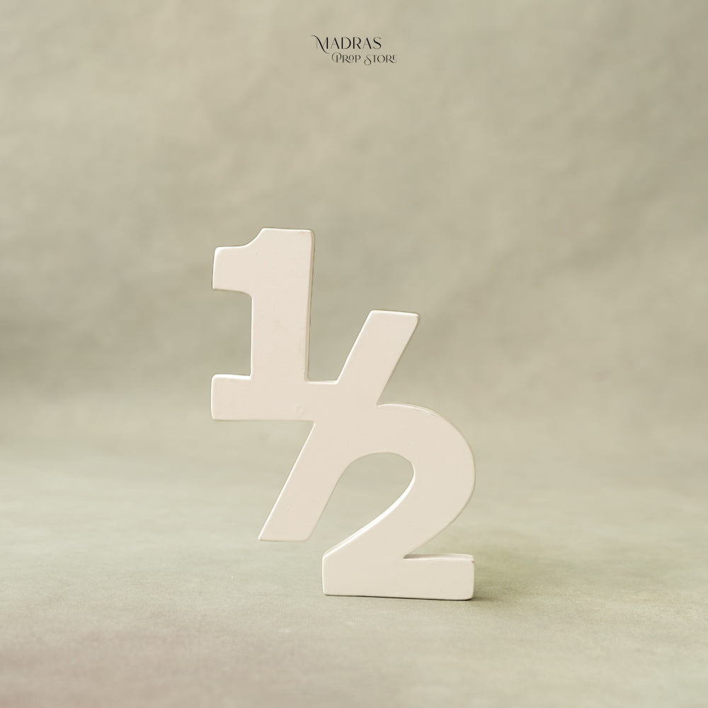 Rental - Wooden Number Prop (1/2 - Half)