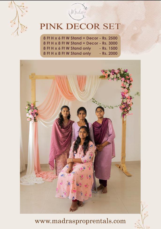 Rental - Pink Decor Set / Haldi Decor Set