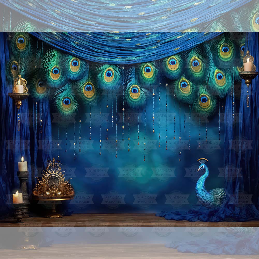 Rental - Mayura - Printed Baby Backdrop - 5 by 7 Feet - Fabric