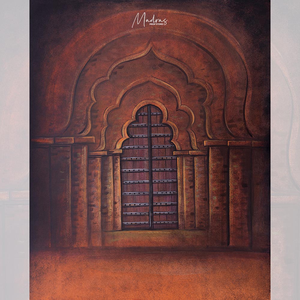 Rental - Temple - Printed Backdrop - 5 by 10 Feet - Fabric
