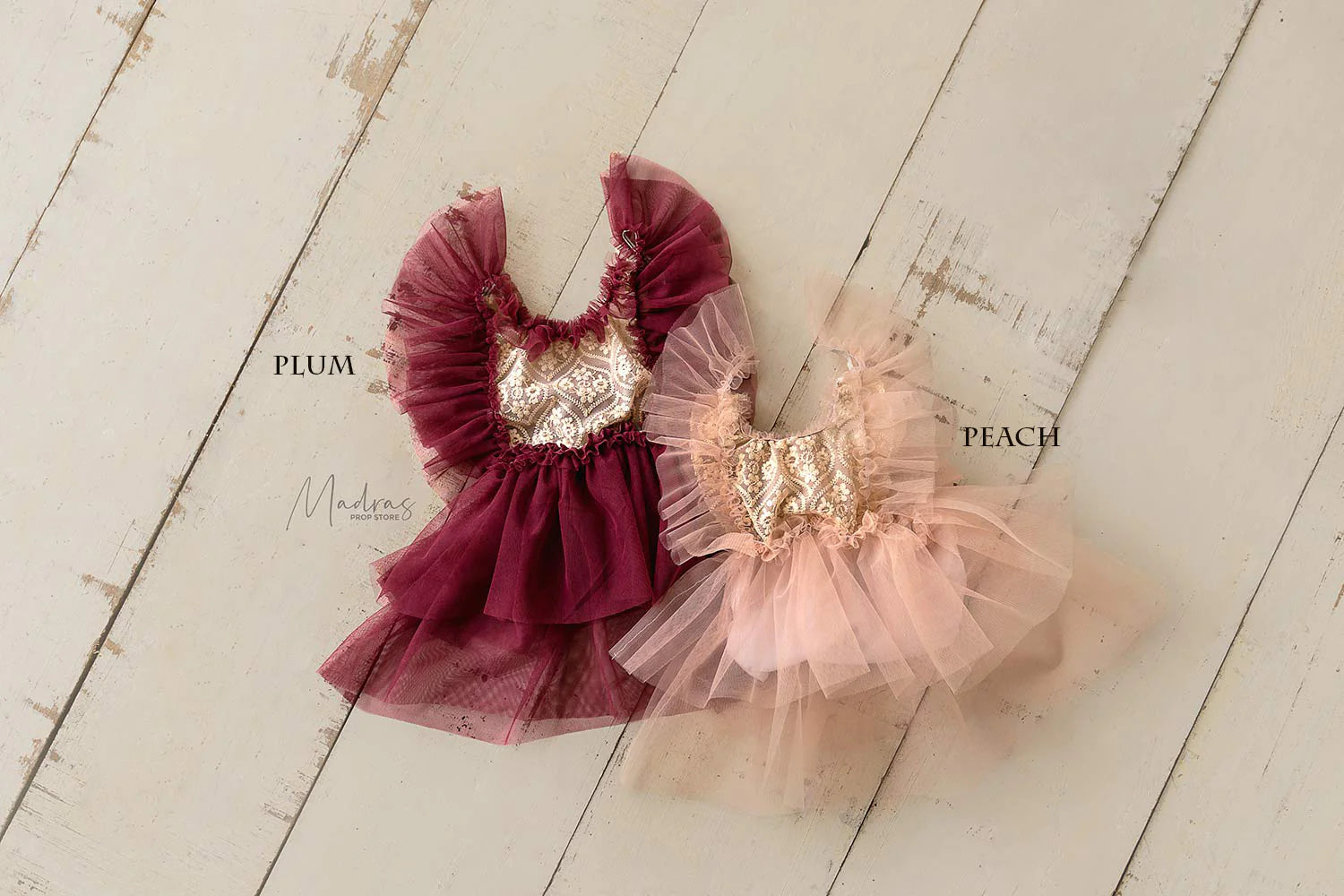 FRILLY SITTER Peach GOWN | Newborn | 3 TO 6 MONTHS