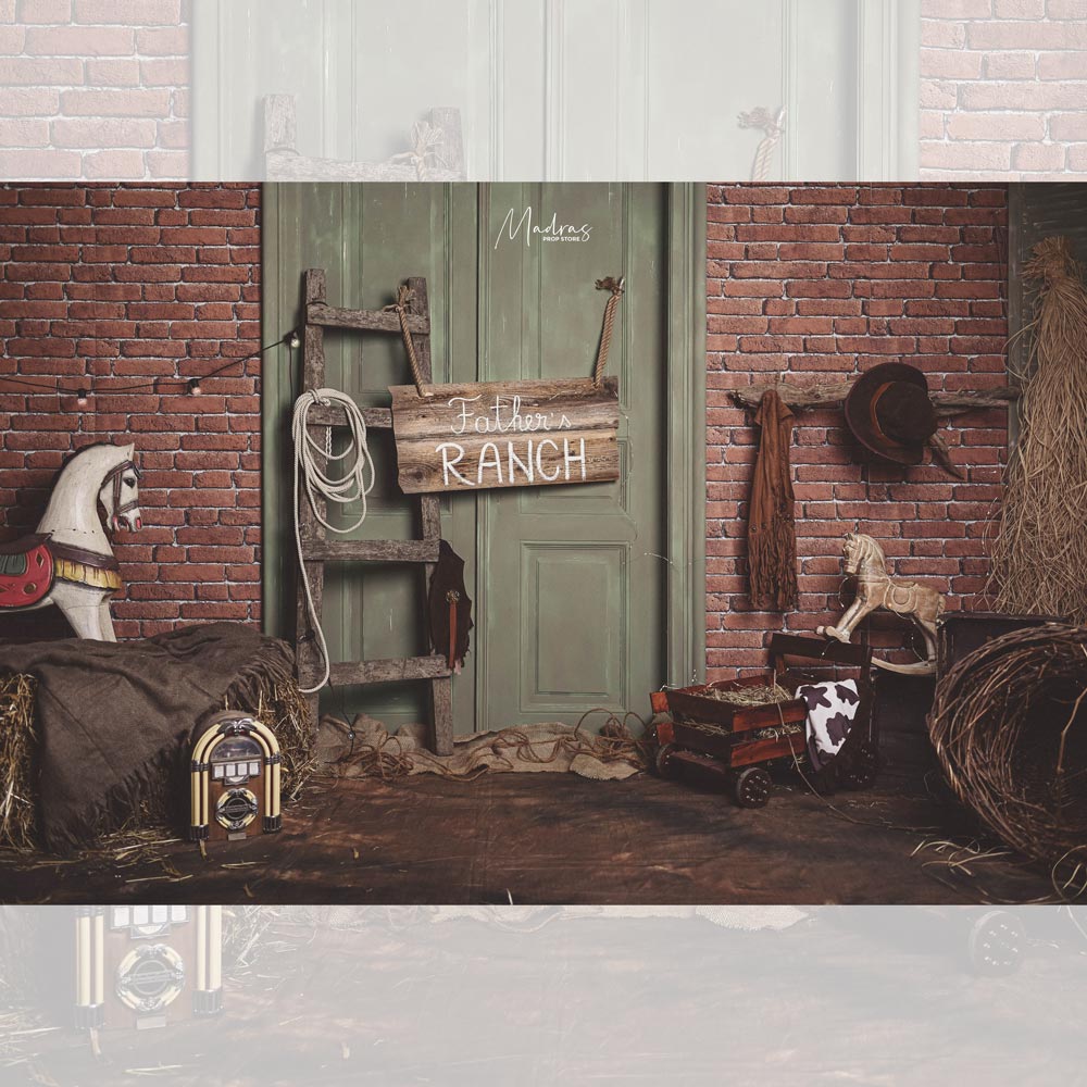 Cowboy Theme- 5 By 6- Fabric Printed Backdrop