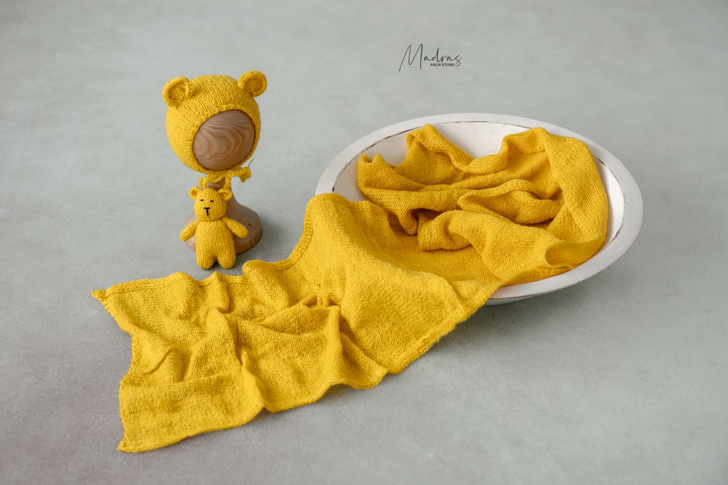 Rental - Soft Knitted Wrap Toy Hat Set