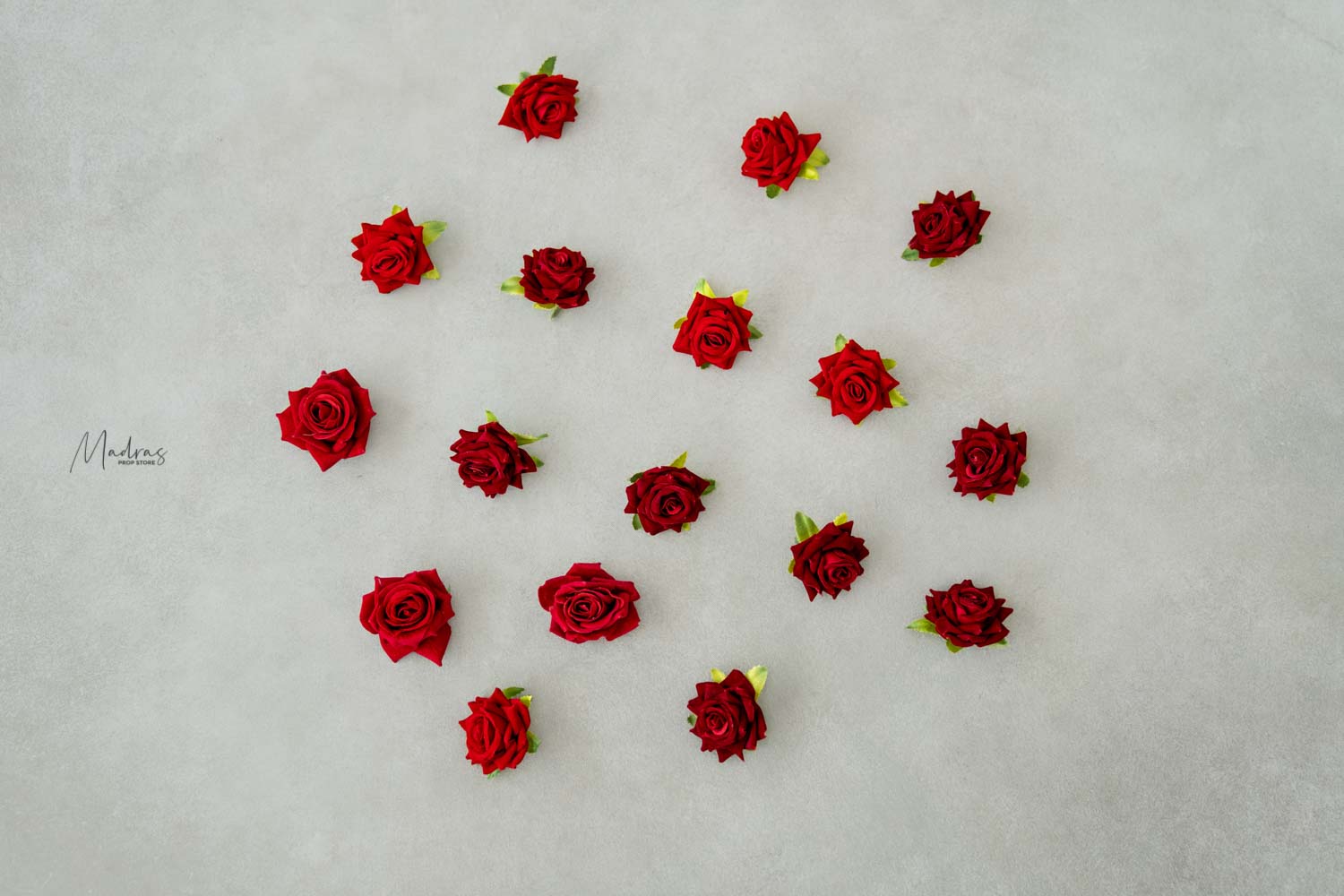 Rental - Red Rose Heads Set Of 10