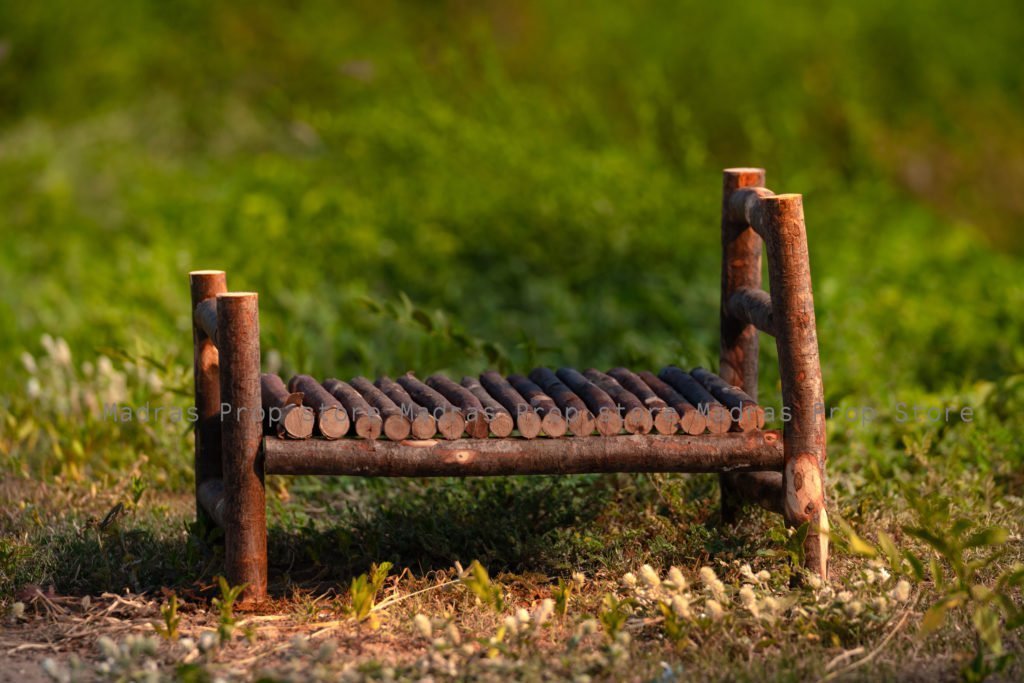 Rental - Natural Wooden Log Bed