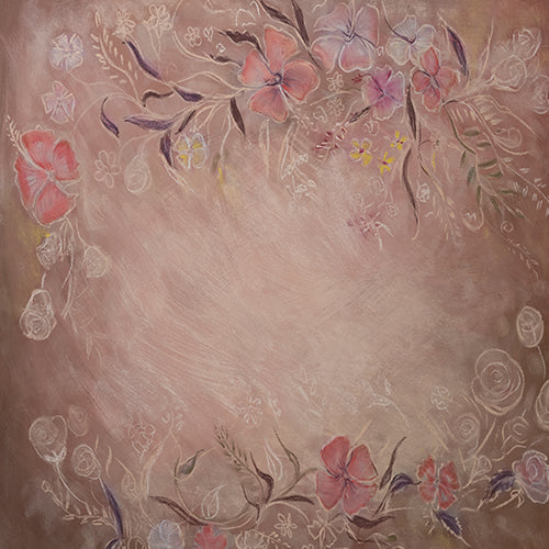Princess Floral - 5 By 6- Fabric Printed Backdrop