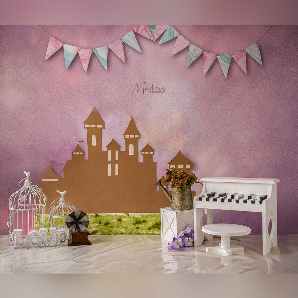 Piano Princess- 5 By 6- Fabric Printed Backdrop