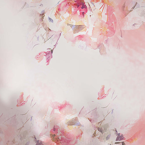 Pink Floral- 5 By 6- Fabric Printed Backdrop
