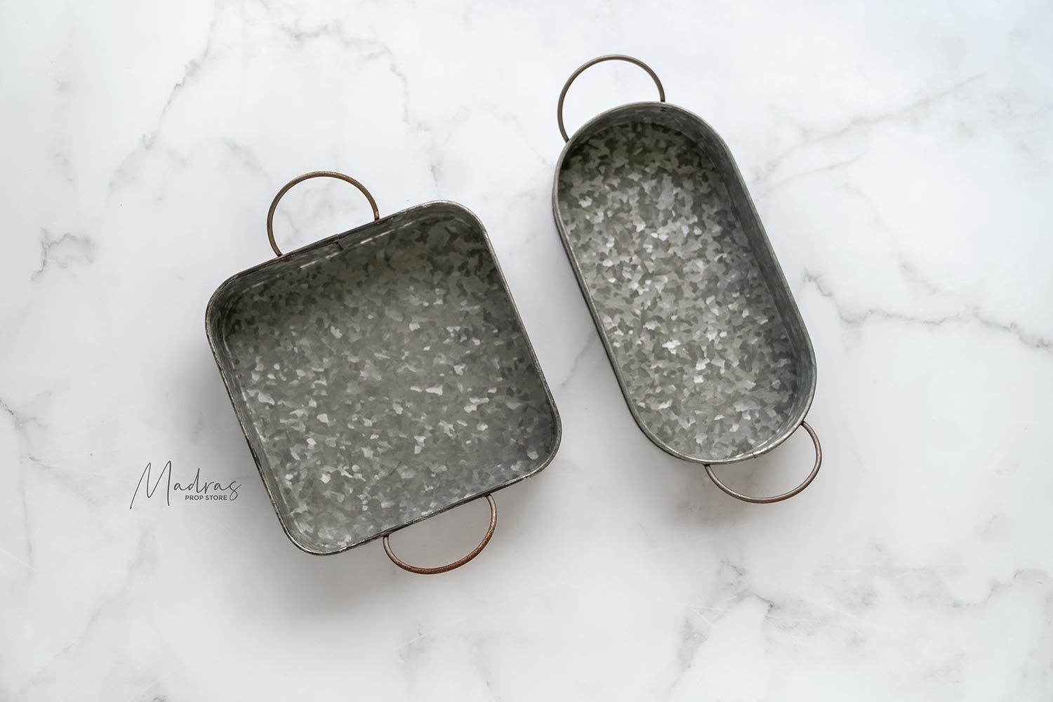 Rental - Set Of Two Metal Trays
