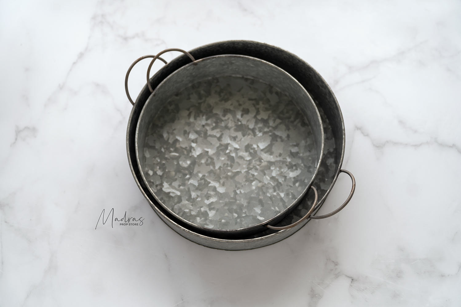Rental - Set Of Two Gold Galvanized Trays