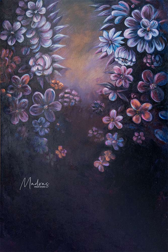 Blooms - 5 By 12- Fabric Printed Backdrop