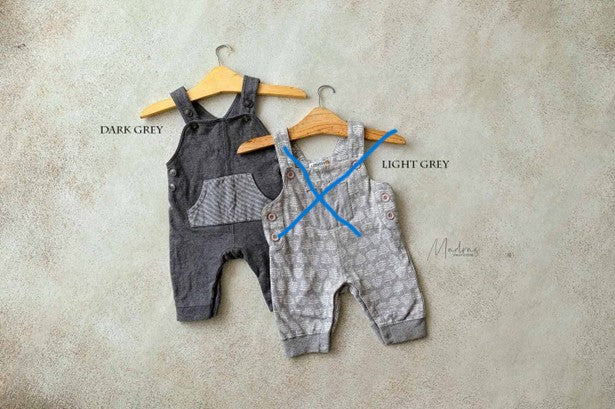 Unisex sitter romper - Dark Grey (6 to 9 Months)
