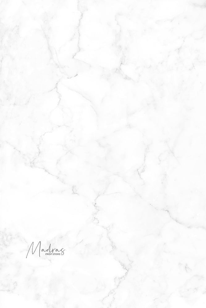 Rental - White Marble - Vinyl - Printed Food Backdrops- 2 By 3 Feet