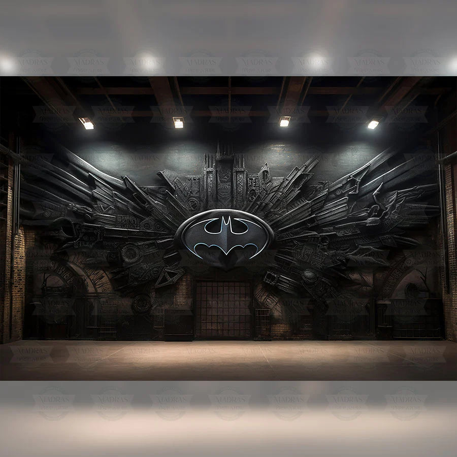 BATMAN RETURNS - BABY PRINTED BACKDROPS | Madras Prop Store Rentals