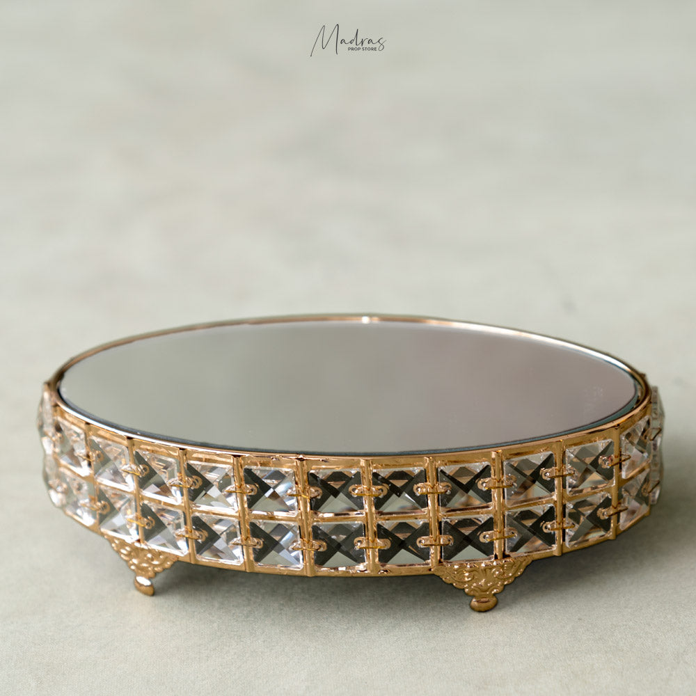 Rental - mirror cake stand (oval)