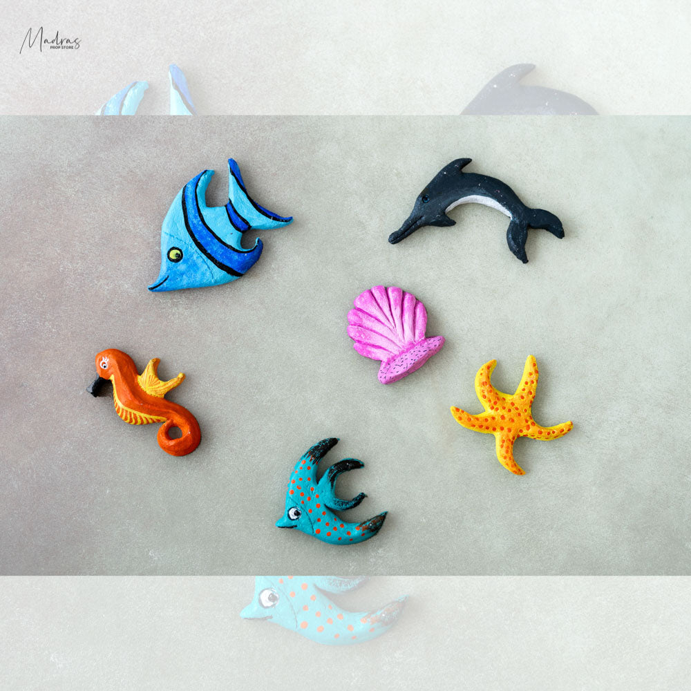 Rental - Set of 6 undersea miniatures