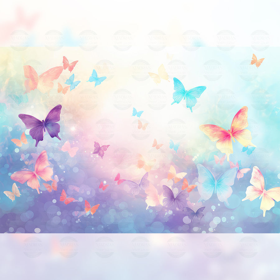 Fluttering Butterflies - Baby Printed Backdrops