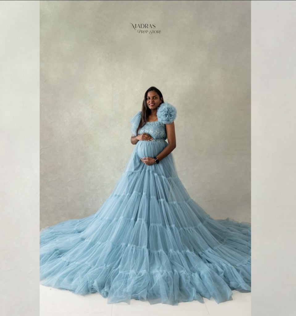 RENTAL - Maternity Gowns - Ice blue