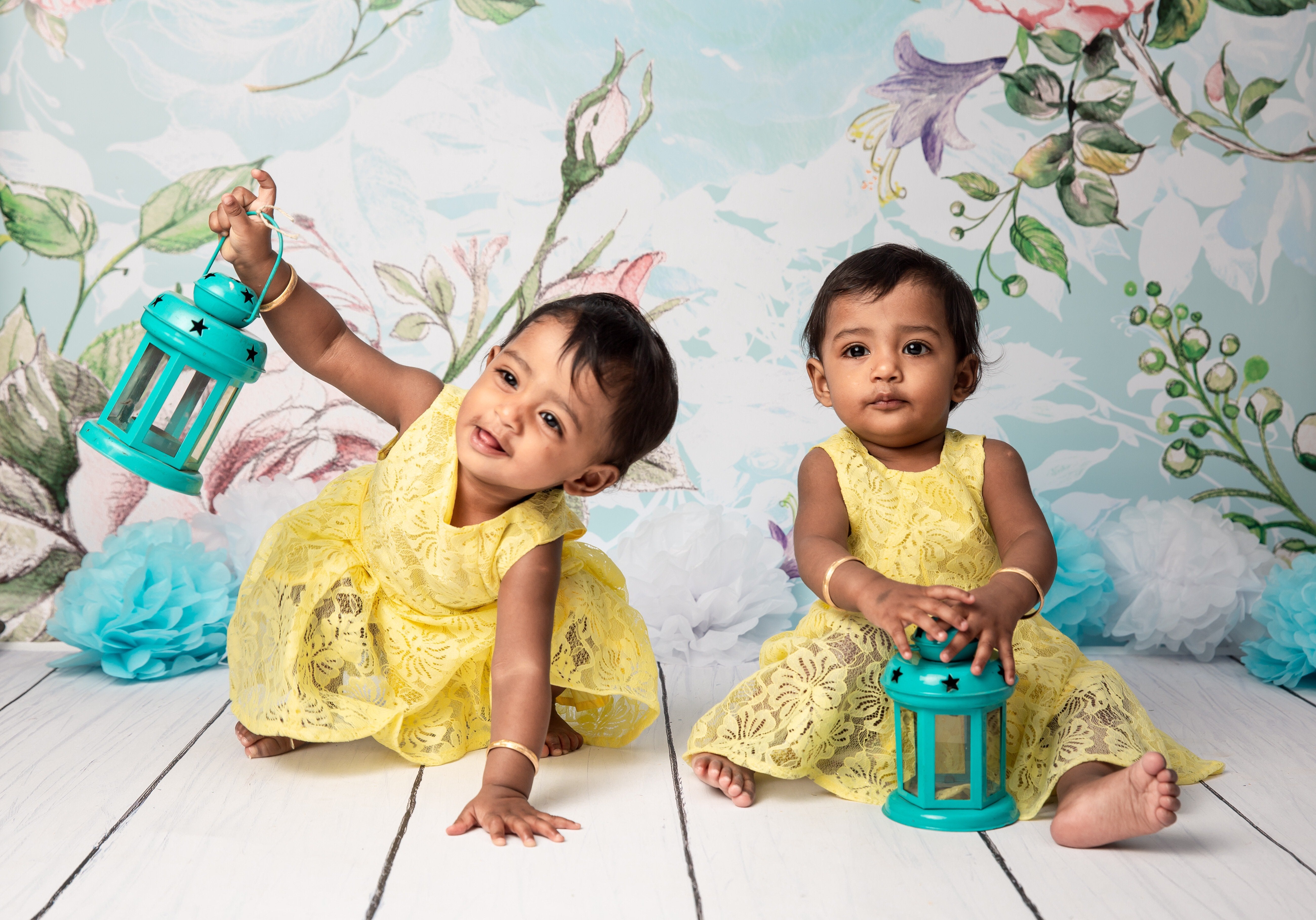 Rental - Clean White Wood - Printed Baby Backdrops - 5 by 6 feet