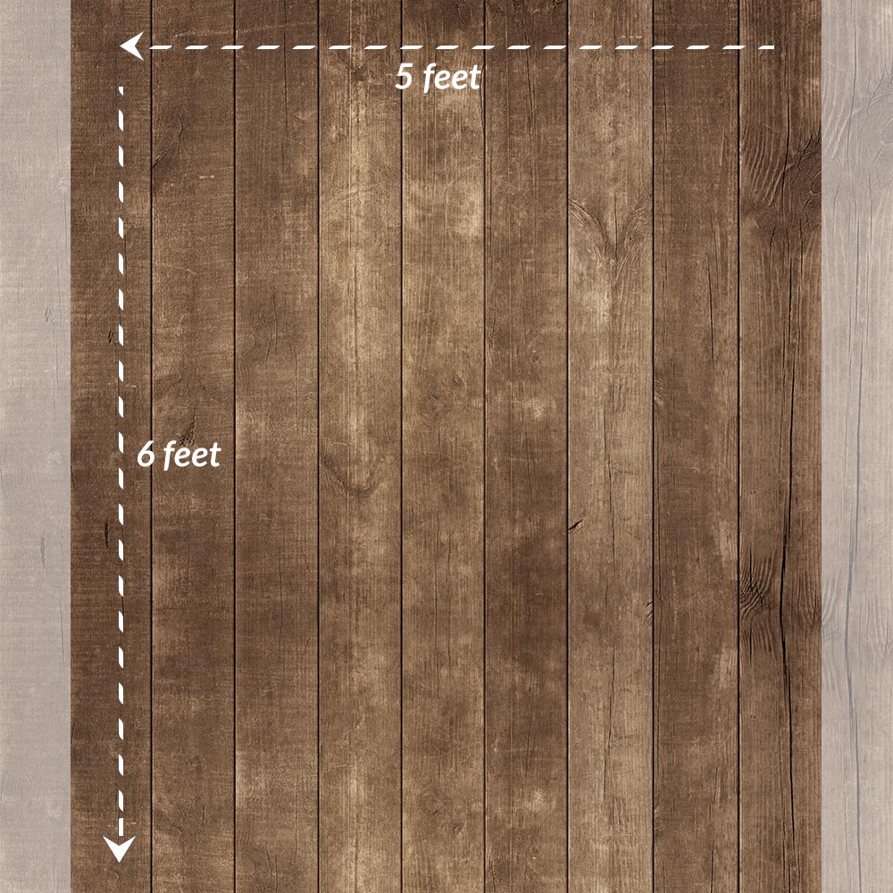 Rentals - Barn wood- Printed Baby Backdrops - 5 by 6 feet - Fabric