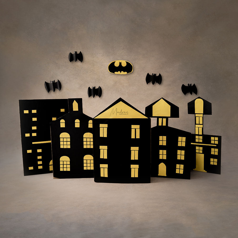 Rental - Batman Theme - Printed Baby Backdrops - 5 by 6 feet - Fabric