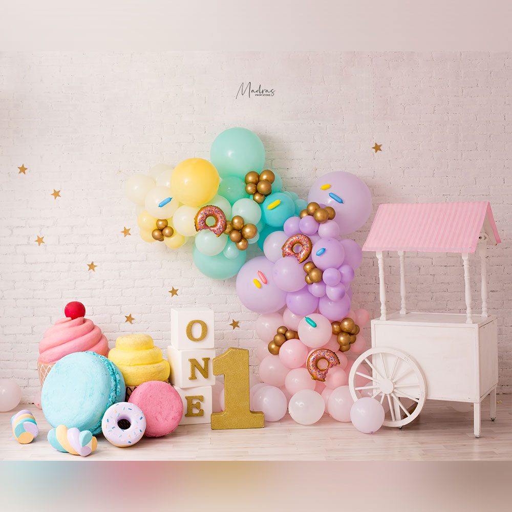 Rental - Candyland - Printed Baby Backdrops - 5 by 6 feet