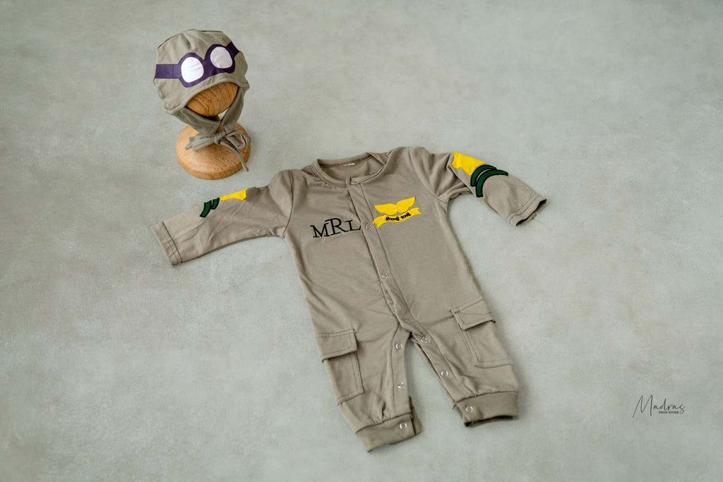 Rentals - Army Green Baby Romper