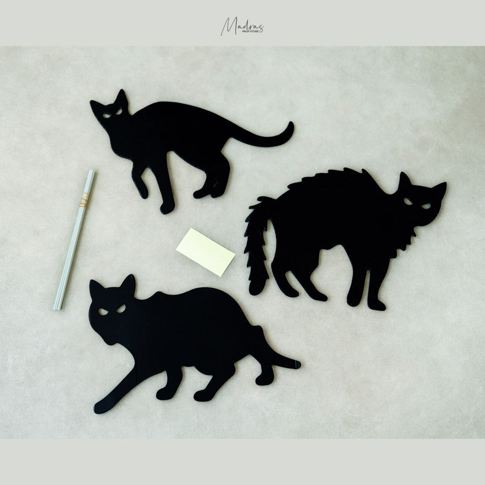 Rental - Black cat Cutouts set of 3