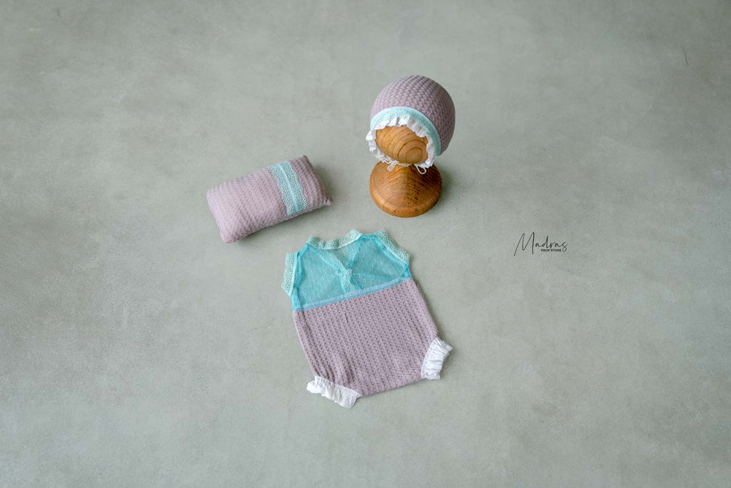Cutiepie Romper Pillow Bonnet Set  - Newborn
