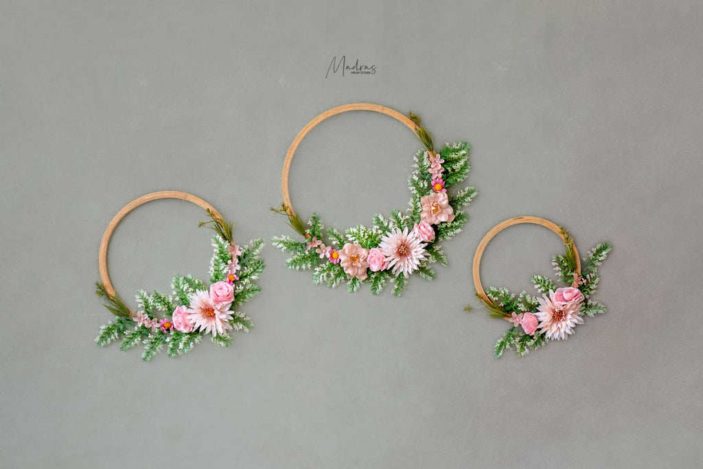 Rentals - Background Floral Rings - Set of 3