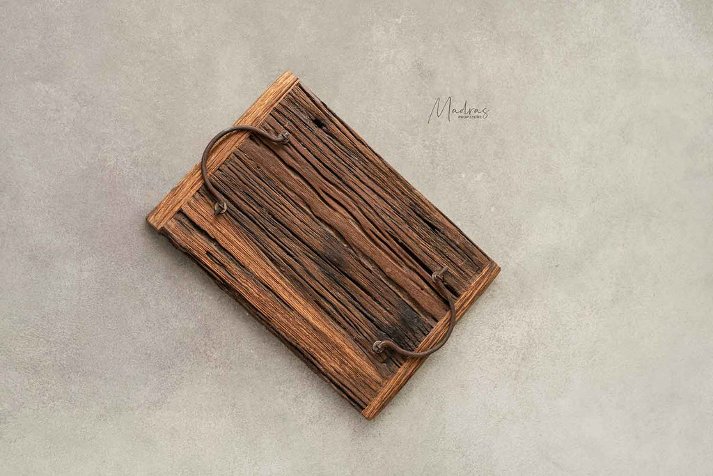 Rental - Rustic Wooden Tray With Handles