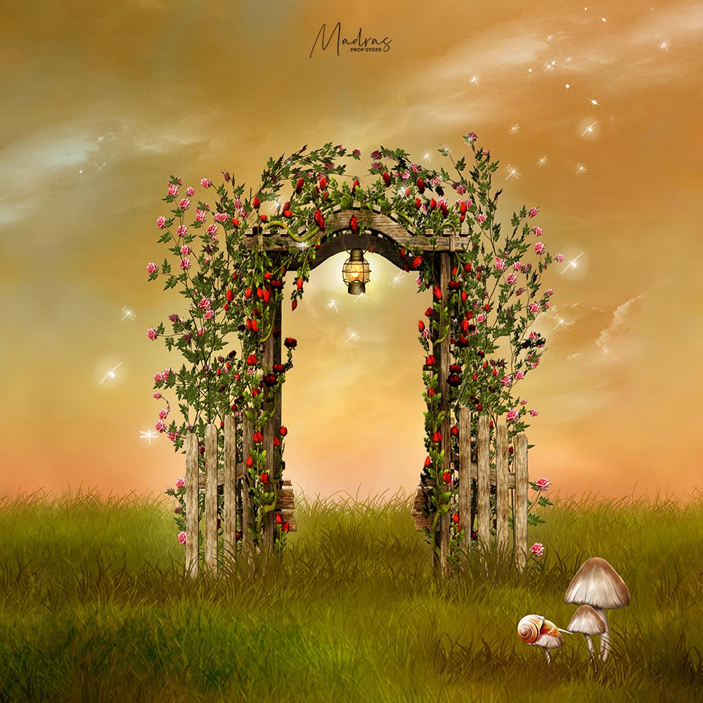 Door To Paradise - 5 By 6- Fabric Printed Backdrop