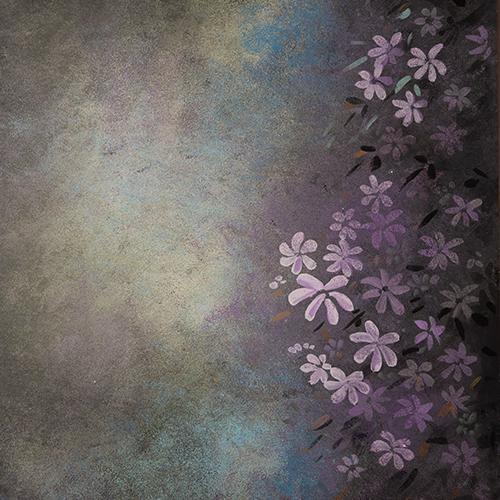 Floral Spray - 5 By 6- Fabric Printed Backdrop