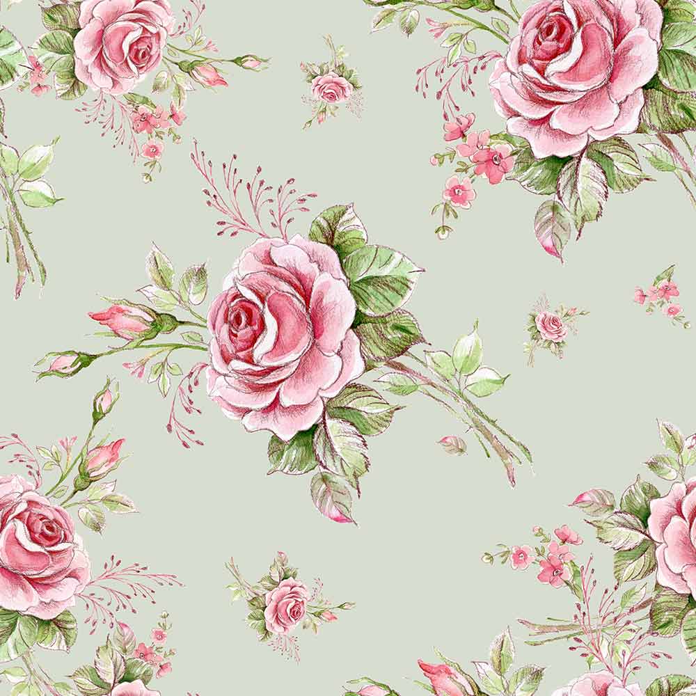 Pastel Blooms - 5 By 6- Fabric Printed Backdrop