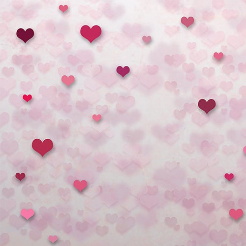 Rentals - Hearts - Printed Baby Backdrops - 5 by 6 feet - Fabric