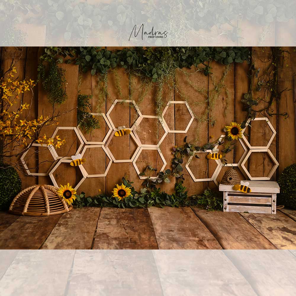 Honey comb panal -backdrop 5 by 6 feet