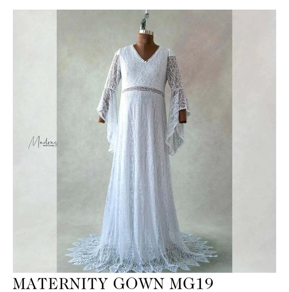 Copy of RENTAL- MATERNITY GOWNS ( Pure White)