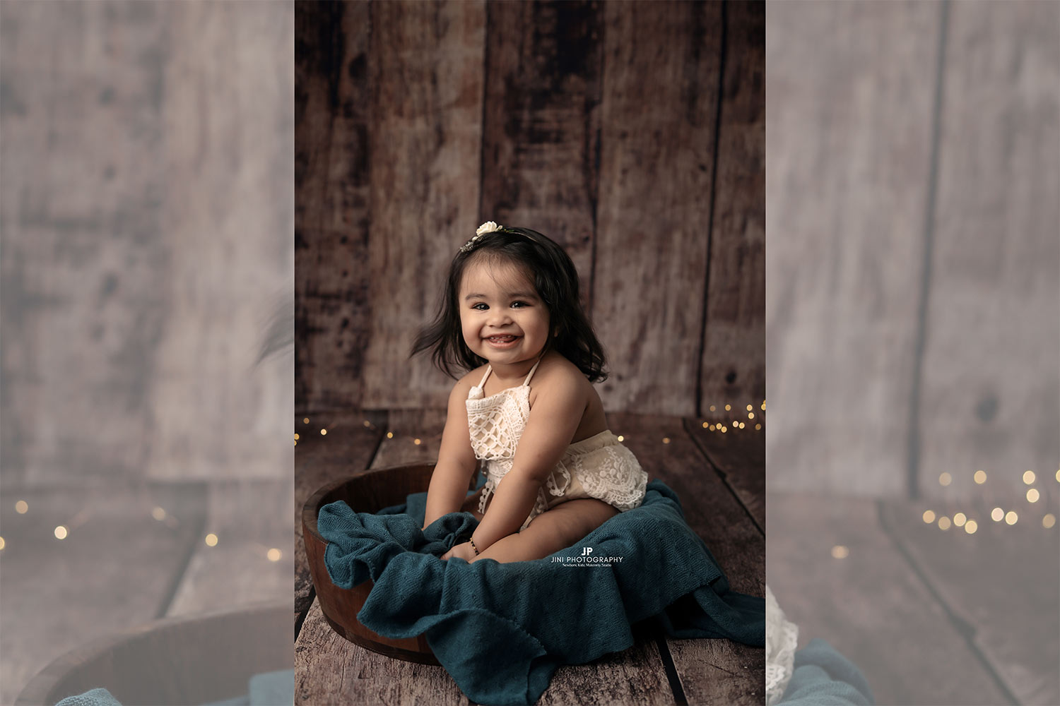 Rental - Brown Timber - Printed Baby Backdrops - 5 by 6 feet