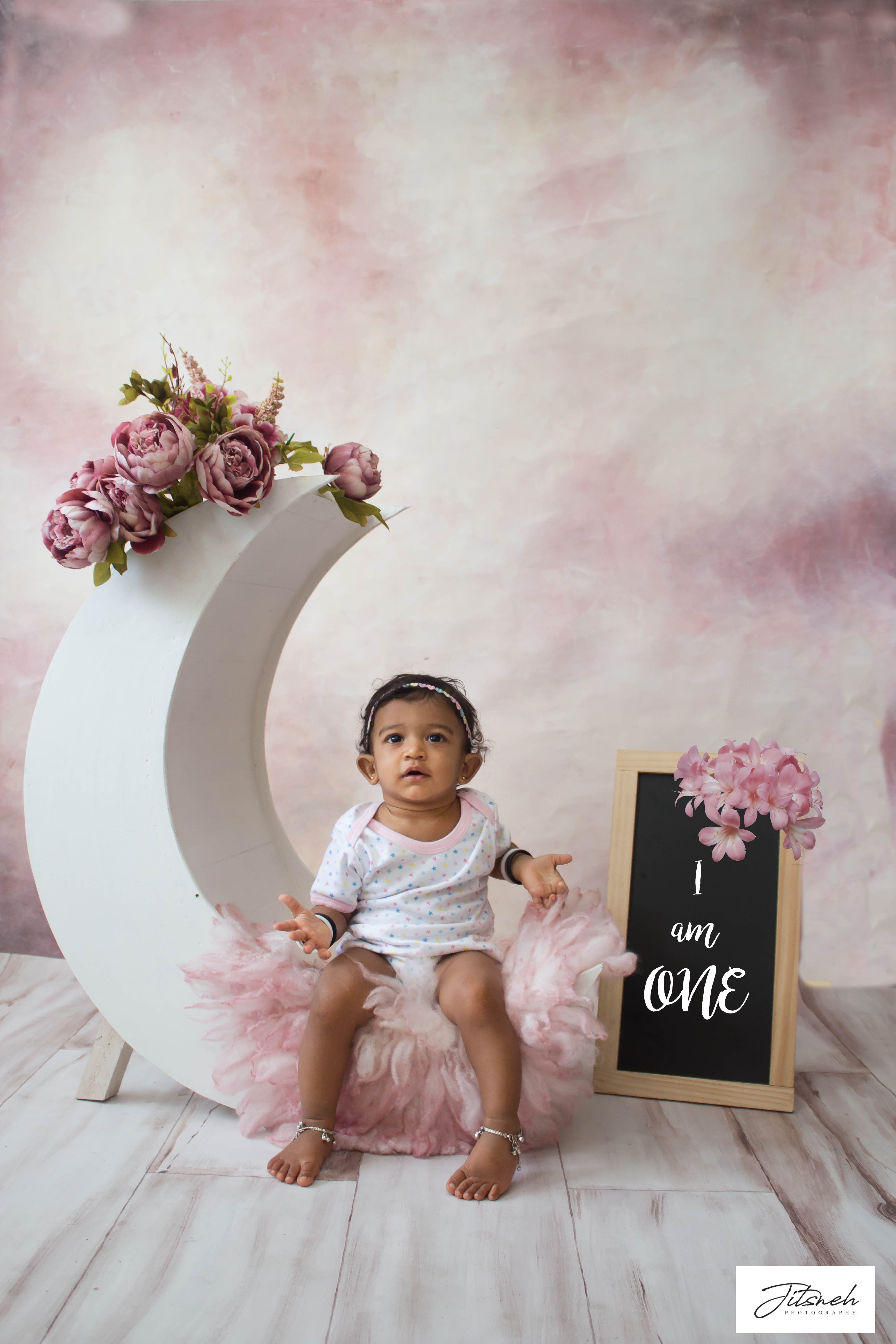 Rental - 24 Hours Rental Hand Painted - Strawberry Canvas - Painted Baby Backdrops - 5 by 6 Feet
