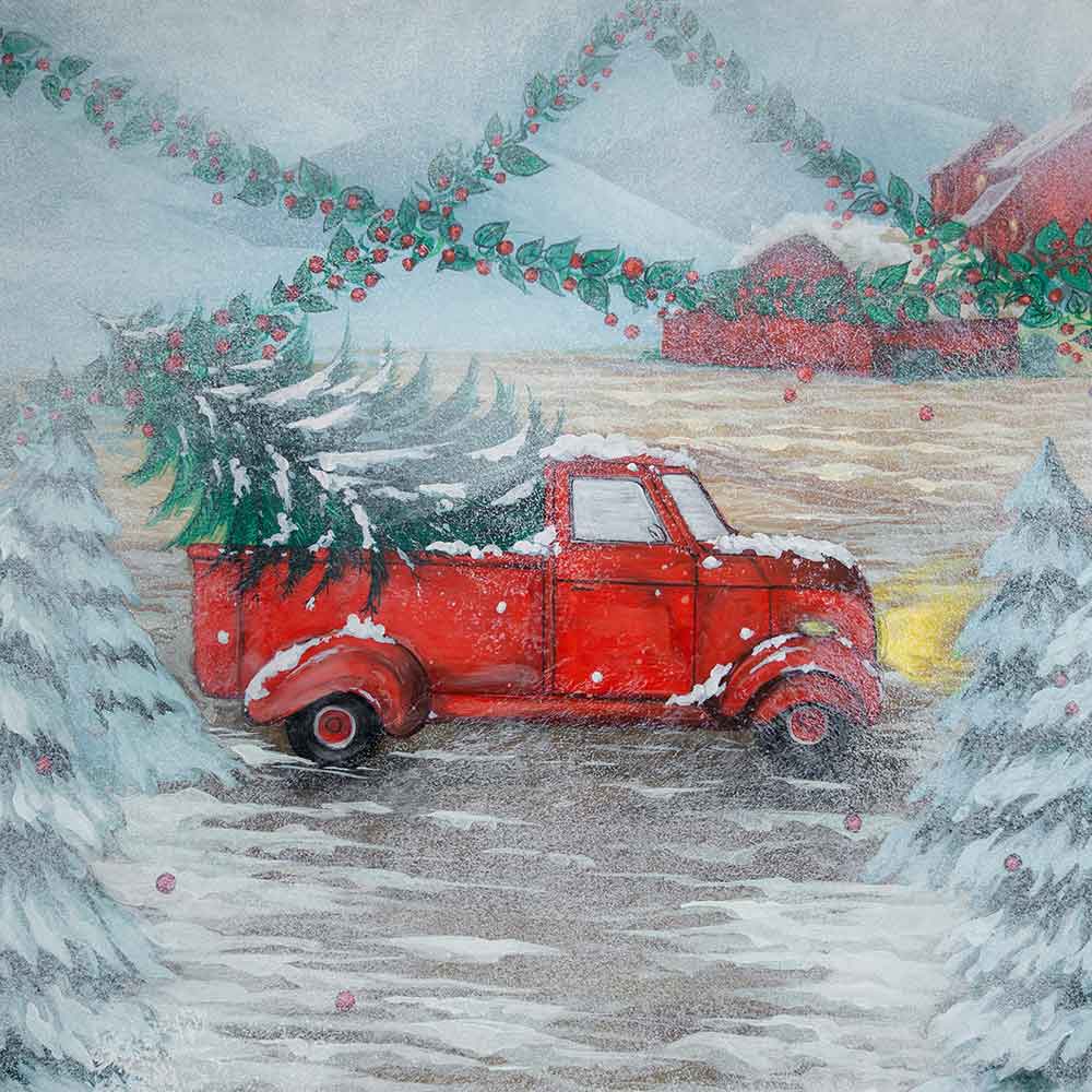 Rentals - It's Christmas - Printed Baby Backdrops - 5 by 6 feet