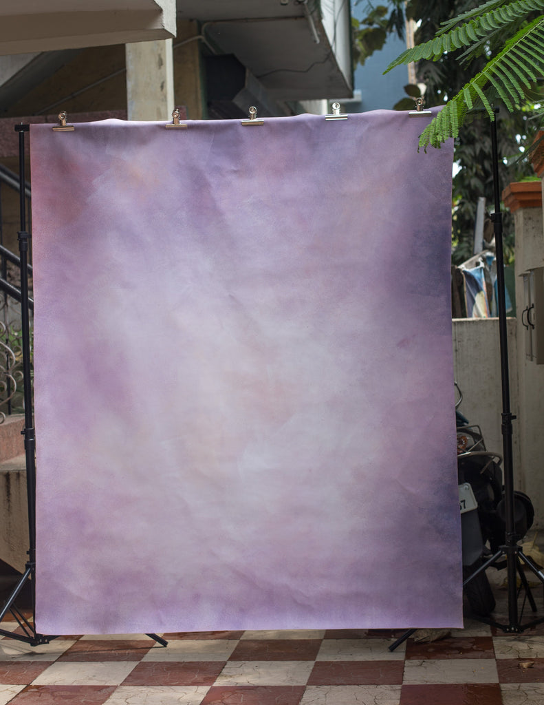 Rentals - 24 Hours Rental Hand Painted - Lilac Canvas - Painted Baby Backdrops - 5 by 6 Feet