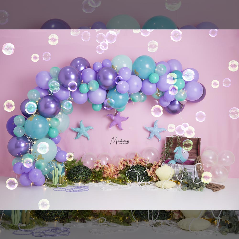 Rental -  LiLac Mermaid Fabric  BACKDROP 5 by 6 feet