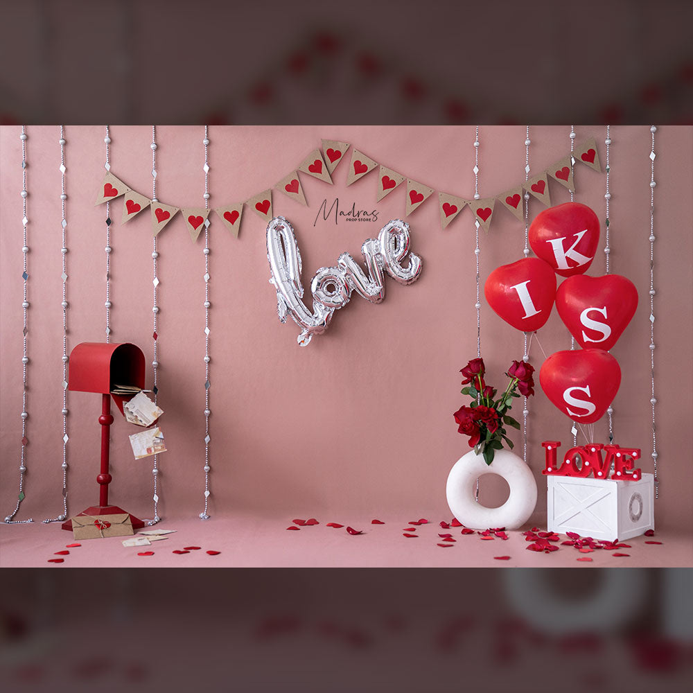 Love mail- 5 By 6- Fabric Printed Backdrop