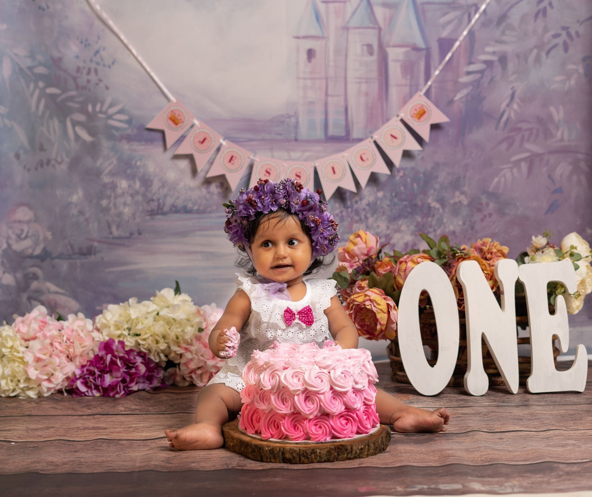 Rental - Dream Castle - Printed Baby Backdrops - 5 by 4 feet